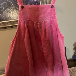 Adorable corduroy overall dress.